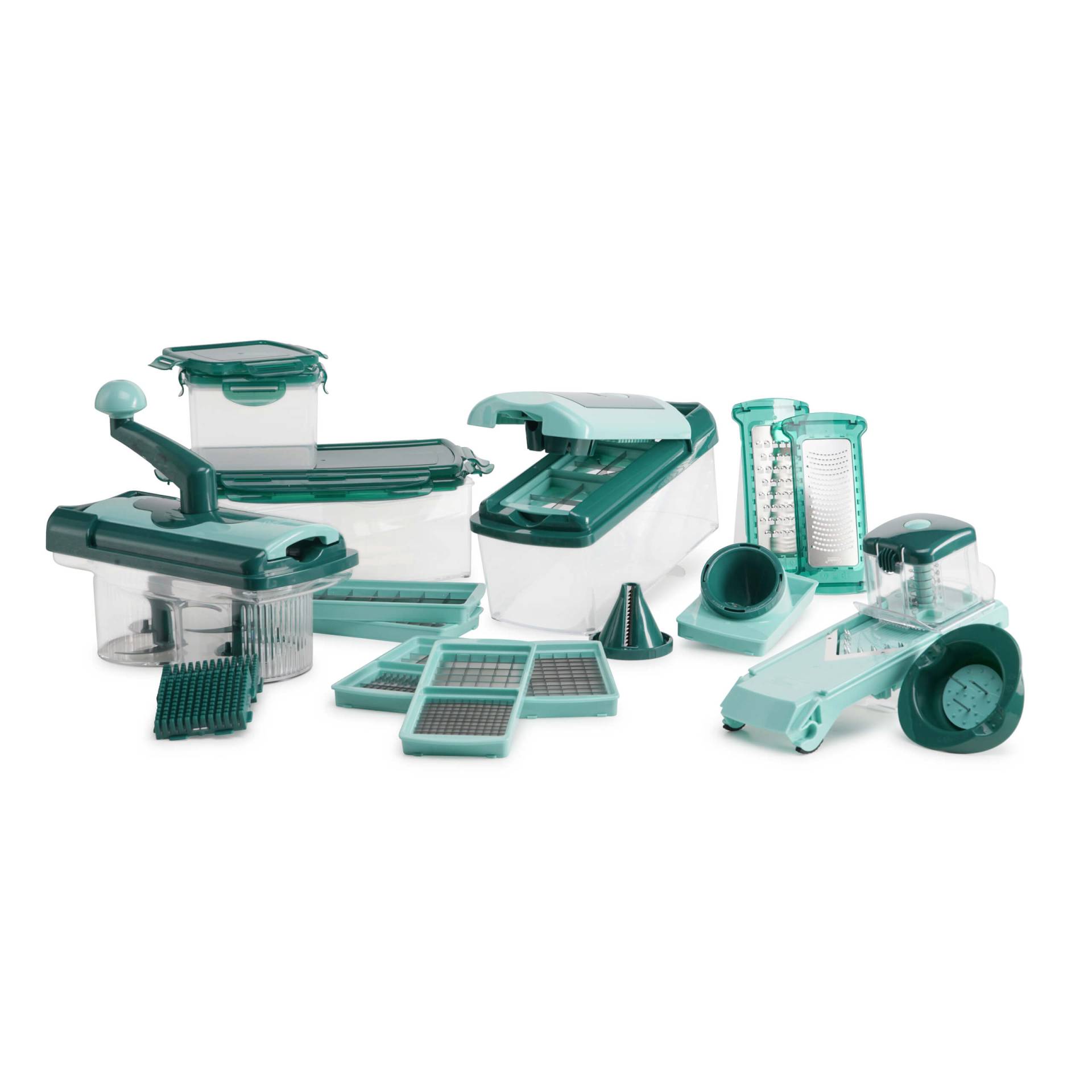 Nicer Dicer Fusion Julietti | inkl. Gratis Reib-Einsätze (Set 34-tlg.) von Genius