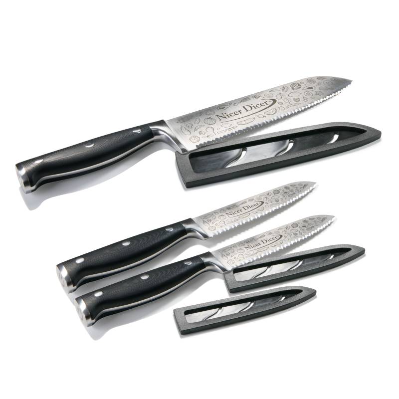 Nicer Dicer Knife Professional Messer-Set | 6-tlg. von Genius