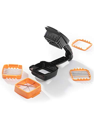 Nicer Dicer Quick Gemüseschneider Zerkleiner Set 5-tlg. Kartofelschneider Zwiebelschneider, Gemüsehobel für Würfel Stifte Schneiden direkt in die Pfanne Schüssel Topf von Genius