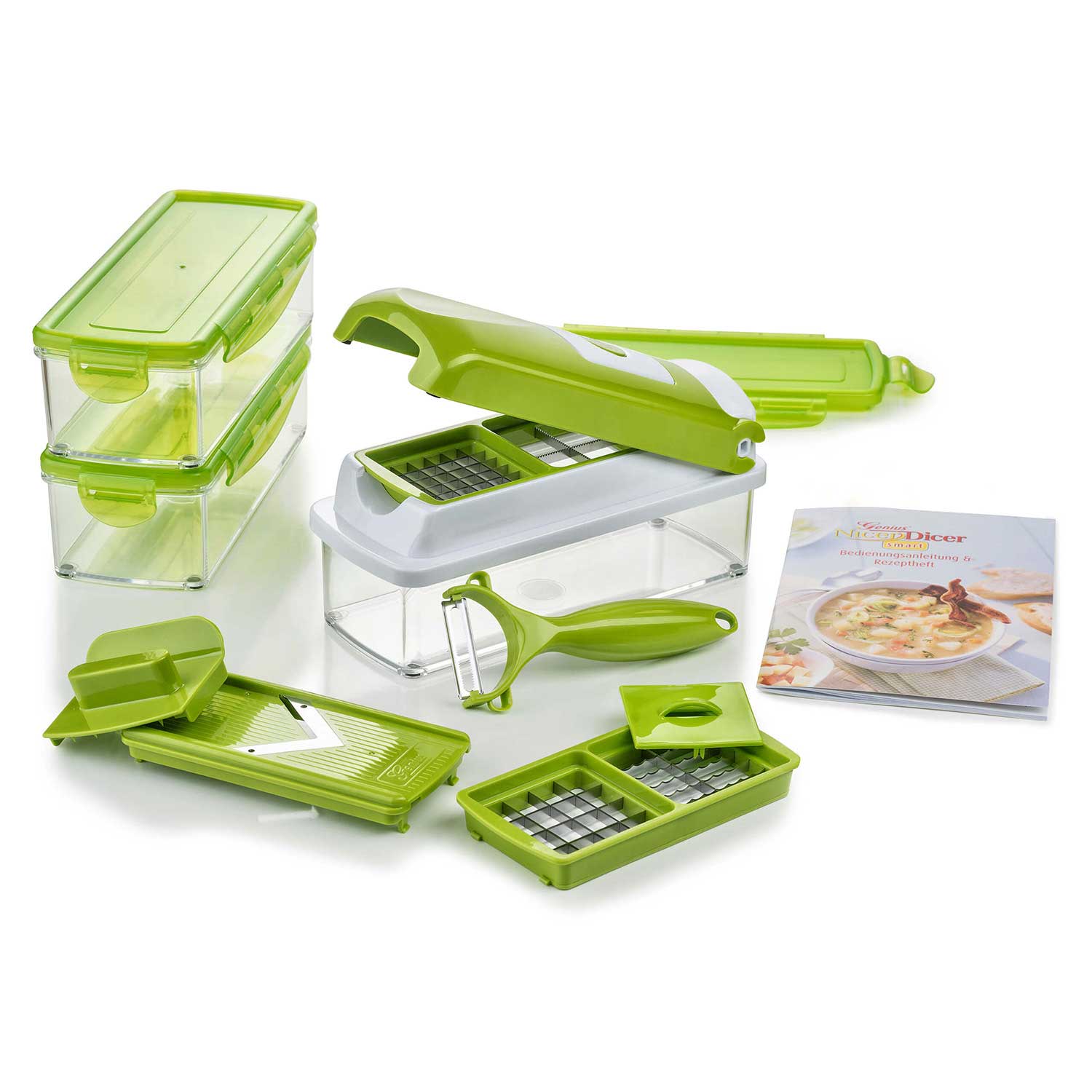 Nicer Dicer smart | Set 13-tlg. (Kiwi) von Genius