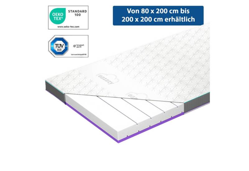 Genius, Topper eazzzy Topper Deluxe Clima Control mit einen angenehmen Kühl-Effekt, 9 cm hoch, 180x200 cm 140x200 cm und weitere Größen von Genius