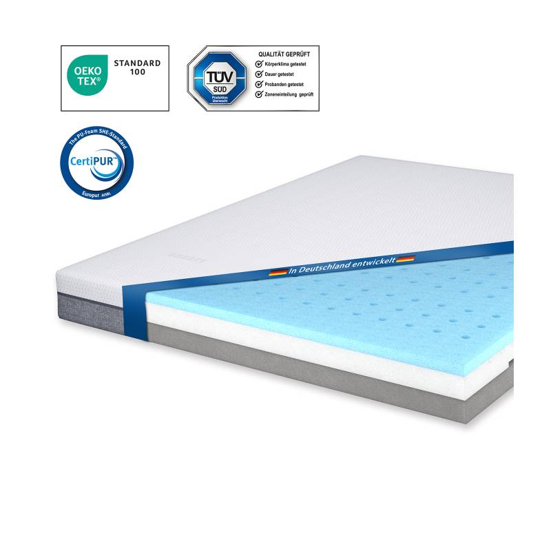 eazzzy Deluxe Matratze  | 200 x 200 x 20 cm von Genius