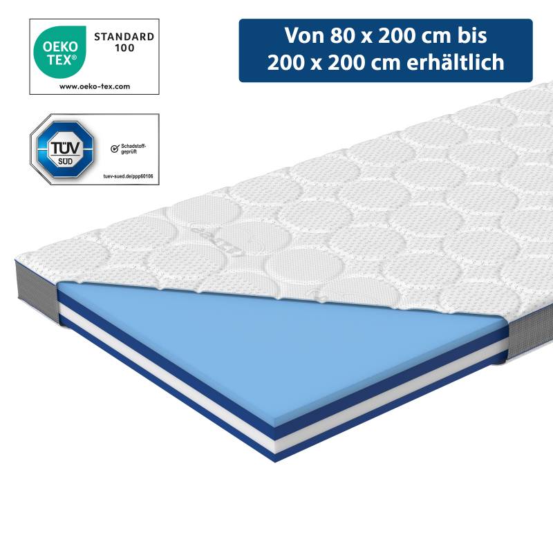 eazzzy Topper Royal Hybrid | 80 x 200 x 11 cm von Genius