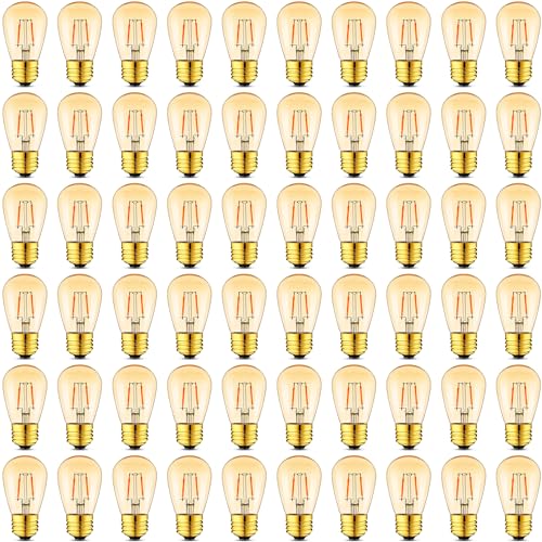 Led E27 Warmweiss Glühbirne ST45/S14 1W Vintage Glühbirne Ersetzt 10 W Glühlampen,2200K Warimweß Retro Edison Led Birnen, Nicht Dimmbar,60er Pack von Genixgreen