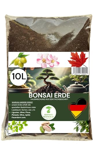 GENKI BONSAI Erde 10L Hausmischung - mineralische Spezialerde für große Bonsai-Anlagen & viele Schalen - Profi-Substrat für Garten, Outdoor-Gestaltung & langlebige Wurzelentwicklung von Genki-Bonsai