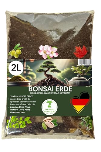 Bonsai-Erde Hausmischung Aus Dem Bonsai-Fachgeschäft Locker Und Luftdurchlässig Optimale Bedingungen Für Bonsai (2 ltr.) von Genki-Bonsai