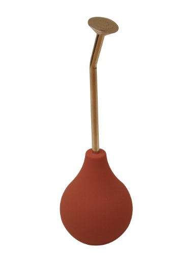 Genki-Bonsai Ballbrause Gießbrause in Farbe terra (rot) & Ausgießer (Edelstahl) -lang– präzises Gießen für Bonsai, Zimmerpflanzen, Filzen & Garten, Füllmenge 240 ml von Genki-Bonsai