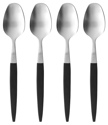 Gense Focus de Luxe Dessertlöffel 16,8 cm 4 Stck. Schwarzer/matter Stahl von Gense