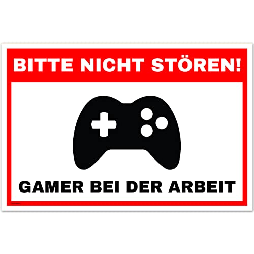 Gaming Zimmer Deko Schild (30 x 20 cm) - Gaming Deko Schild Gaming Zone als Zimmer Deko - Coole Geschenke für Teenager und Zocker von Gentle North