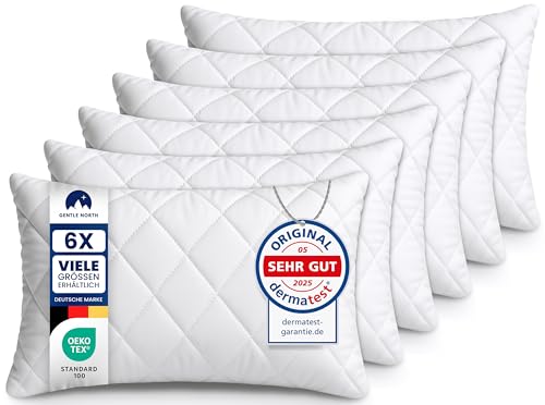 Gentle North Kopfkissen (50x75 cm groß) - 4er Set Kissen für Bett und als Dekokissen - Mit Reißverschluss für Füllung - Sofakissen - Zierkissen für Couch und Sofa - Ökotex - Waschbar bis 60° - Weiß von Gentle North