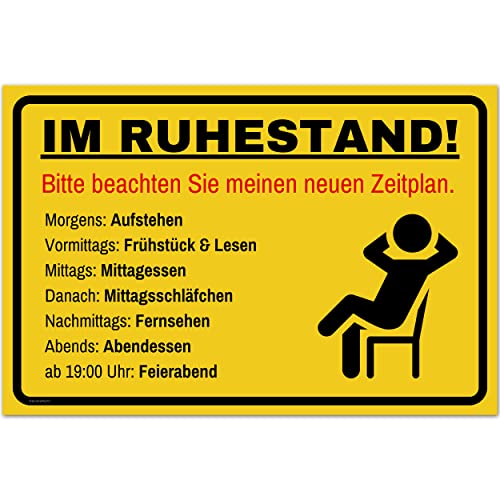 Rente Deko Schild als Ruhestand Geschenk - Bester Kollege oder Chef geht in den Ruhestand - Auch als Witzige Abschiedskarte zum Renteneintritt - 30x20 cm Kunststoff Rente Deko Schild als Ruhestand Geschenk - Bester Kollege oder Chef geht in den Ruhestand - Auch als Witzige Abschiedskarte zum Renteneintritt - 30x20 cm Kunststoff von Gentle North