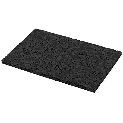 Terrassenpads 90 x 60 x 3mm (100 Stk.) - Terrassen Pads aus Gummi - Unterlegpads aus Gummigranulat für Pool und Balkon - Gummipads für WPC Terrassendielen und Terrassenplatten - Schwarz von Gentle North