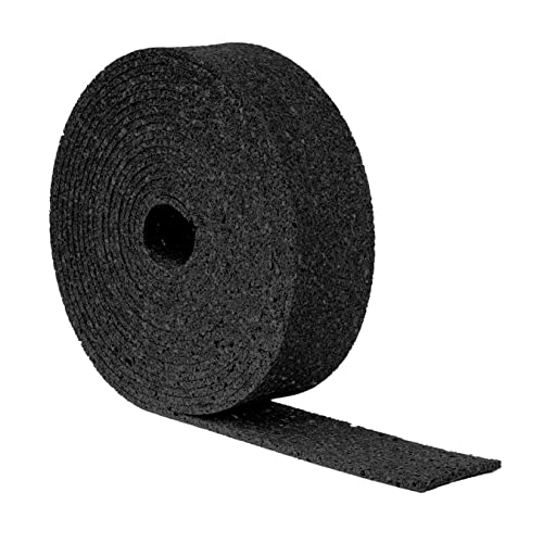 Terrassenpads auf Rolle (10m x 80mm x 6mm) - Gummigranulat, Bautenschutzmatte, Unterlegpads, Terrassenbau - Streifen Gummipads als Unterlage für WPC Terrassendielen und Terrassenplatten - 10Mx80x6mm von Gentle North