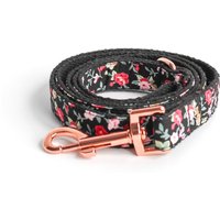Vian Floral Hundeleine // Luxus Handgemachte Schwarze Blumen Hunde Accessoire Mädchen Jungen Hochzeit Rose Gold von GentleCollar