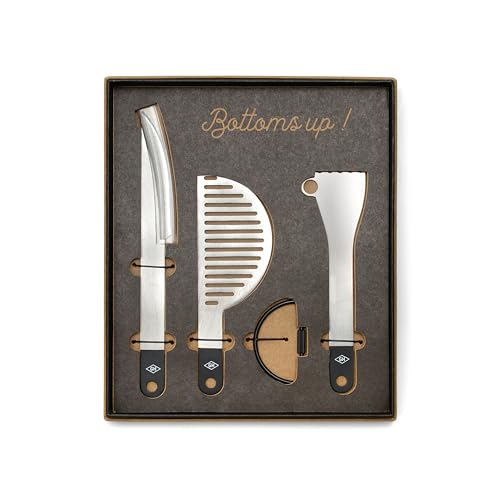 Gentlemen's Hardware Barkeeper's Cocktailbar-Werkzeug-Set, Zester, Sieb und Messer, 3-teilig, Edelstahl von Gentlemen’s Hardware