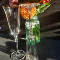 Vintage Mikasa Kristall Sektgläser Jamestown Gold Rim | 2 Stück von GentlyLovedCA