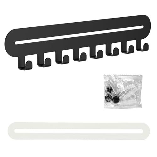 Gentpovth Portachiavi da Parete, 8 Portachiavi da Muro a Gancio, Porta Chiavi da Muro per Casa Moderno, Appendichiavi da Muro Ingresso, Utilizzati per Appendere le Chiavi All'ingresso(Nero von Gentpovth