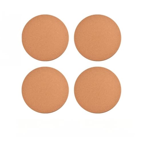 Genumix Korkuntersetzer für Küchenarbeitsplatten, hitzebeständige Matten für heiße Pfannen und Töpfe, rutschfeste Tischsets und Untersetzer für Topflappen, Geschirr, Pfannen, 19 cm, 4 Stück von Genumix
