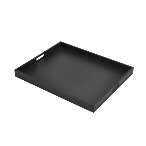 Butler-Tablett, 53,5 x 42,5 x 4,5 cm, Schwarz von Genware