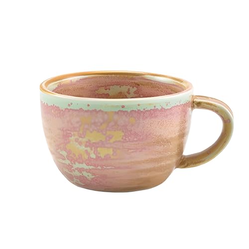 Genware CUP-PRS28 Terra Kaffeetasse aus Porzellan, Rose, 285 ml Fassungsvermögen, 260 mm Höhe, 6 Stück von Genware