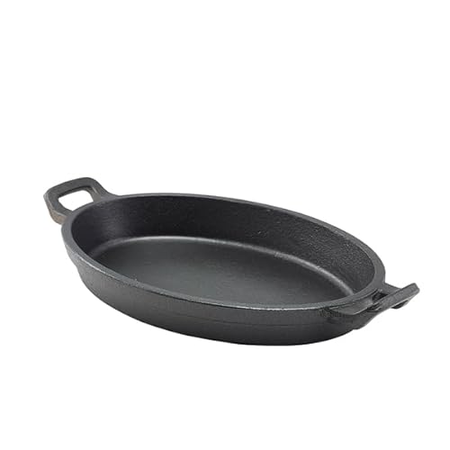 Genware Cast Iron Oval Eared Dish 24 x 17.3 x 3.4cm von Genware