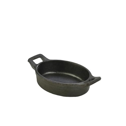 Genware Mini Cast Iron Oval Eared Dish 12 x 9 x 3cm von Genware