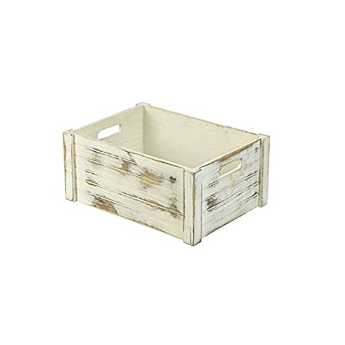 Genware NEV-WDC-4130W Holzkiste, weiß lackiert, 41 x 30 x 18 cm von Genware