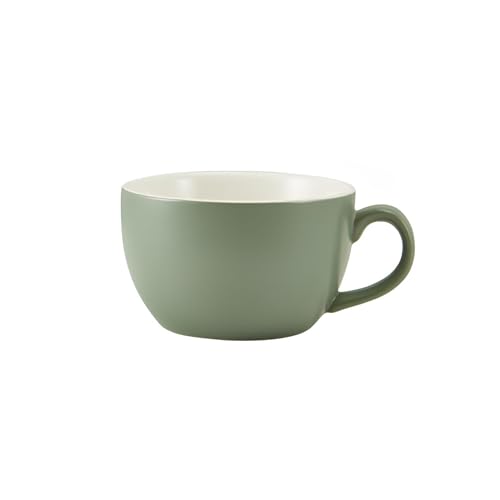 Genware Porzellan Matt Salbei Schüssel geformte Tasse 175 ml / 6 oz, 322118MSG, 6 Stück von Genware