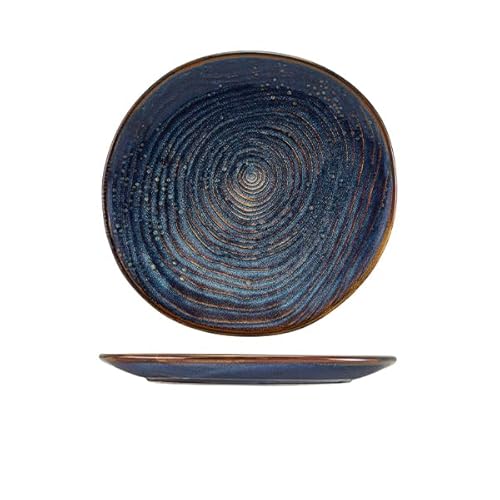 Genware Terra Porcelain Aqua Blue Organic Plate 25cm Genware Terra Porcelain Aqua Blue Organic Plate 25cm von Genware