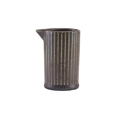 Genware Terra Porcelain Black Fluted Jug 10cl/3.5oz Genware Terra Porcelain Black Fluted Jug 10cl/3.5oz von Genware