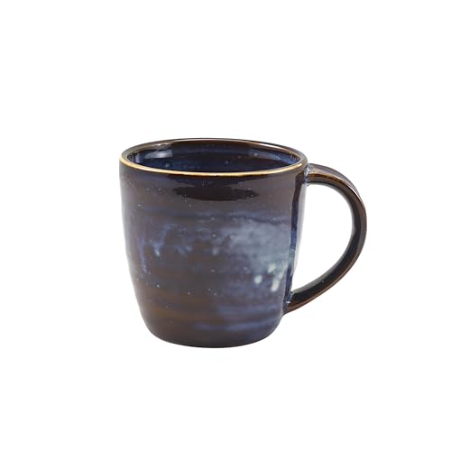 Genware Terra Porzellan, Aquablau, Tasse, 320 ml, MUG-PBL32, 6 Stück von Genware