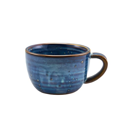 Genware Terra CUP-PBL28 Kaffeetasse, Porzellan, Aquablau, 285 ml, 6 Stück von Genware
