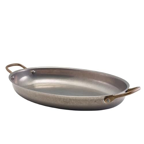 Genware Vintage Steel Oval Dish 34 x 23cm von Genware