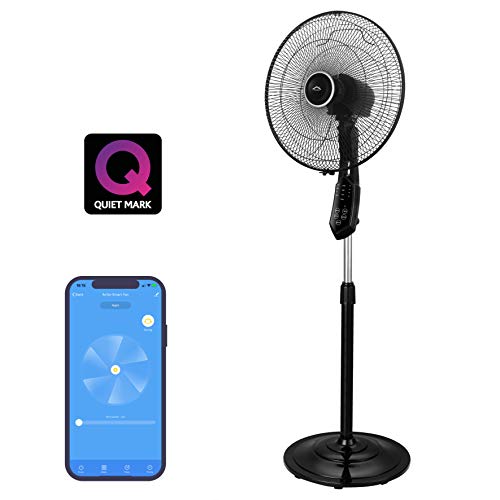 AirGo Smart Fan - Control via Voice Assistants and App (iOS & Android), Awarded as one of The quietest Fans on The Market, Includes Night Mode, Climate Control Automation and Much More. von GeoSmartPro