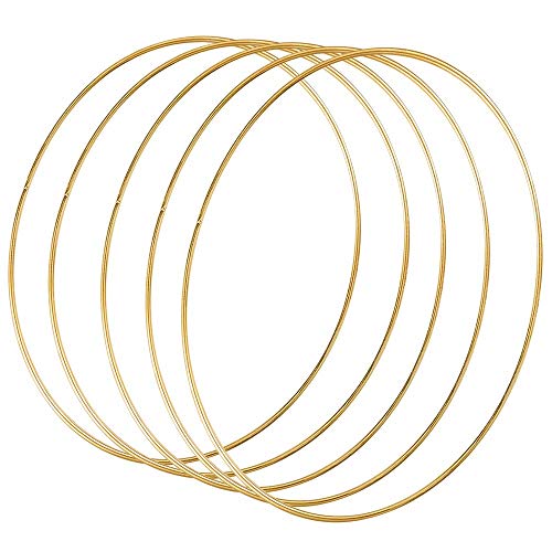Geofray 5 Pack 14 GroßE Metall Floral Hoop Kranz Makramee Gold Hoop Ringe für DIY Kranz, FäNger und Makramee Wand Behang Geofray 5 Pack 14 GroßE Metall Floral Hoop Kranz Makramee Gold Hoop Ringe für DIY Kranz, FäNger und Makramee Wand Behang von Geofray