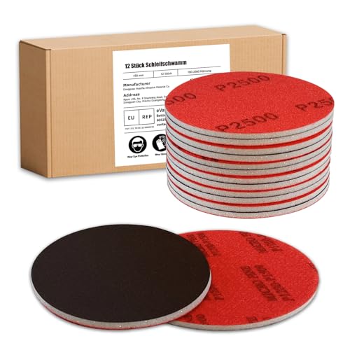 12 Stück Schleifschwamm, 400 Körnung 150mm Schleifblock, Weichschaum Sand Block Nass Trocken Schleifpapier für Modell Trockenbau Metall Holz Möbel Polieren 12 Stück Schleifschwamm, 400 Körnung 150mm Schleifblock, Weichschaum Sand Block Nass Trocken Schleifpapier für Modell Trockenbau Metall Holz Möbel Polieren von Geogieew