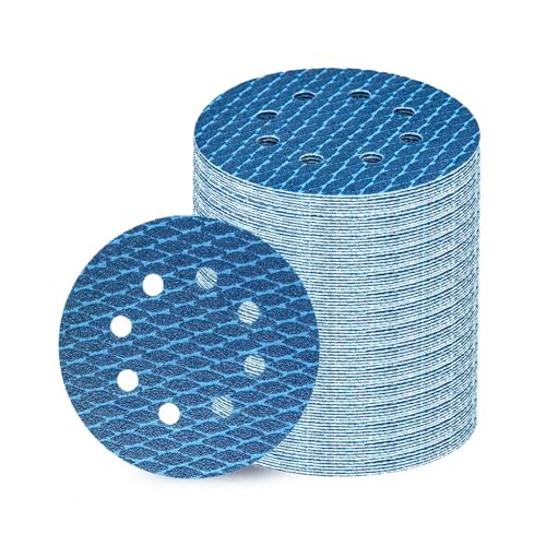 80Stk 125mm Schleifpapier Klett, 600 Körnung 8 Loch, Ideal für Schleifscheiben 125mm klett und Exzenterschleifer von Geogieew