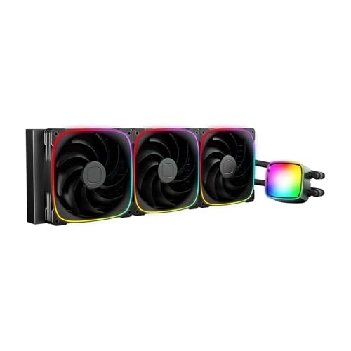 Geometric Future Eskimo Pro - 420mm AIO CPU Liquid Water Cooler- RGB PWM Squama 2503B 140mm Fan x 3- Fit Intel® LGA 1700, AMD®AM5 - Black- (GEO-EP-42B) von Geometric Future