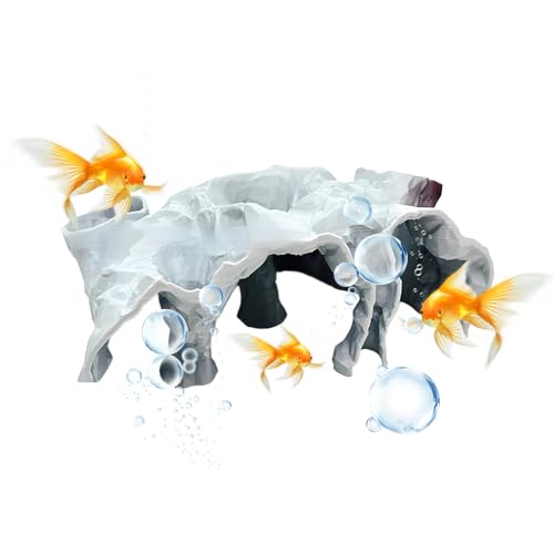 Geonoy Aquariumhöhle – - und -Aquarium-Dekoration – Versteck, Landschaftsdekoration für kleine Buntbarsche, Betta, Guppy, Reptilien von Geonoy