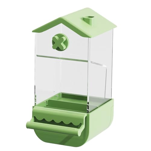 Geonoy Automatischer Vogelfutterspender | Vogelfutterbehälter | Sittichfutterspender spritzwassergeschützt, Nymphensittich-Futterbehälter für Aras von Geonoy