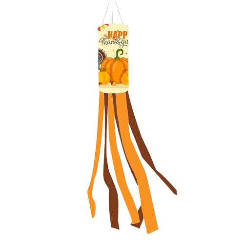 Geonoy Herbst-Windsack – Ernte-Windsack-Flaggen für Herbst – festliche Ernte-Themen-Flagge, Ornament, Outdoor-Herbstdekoration für Terrasse, Balkon, Haustür, Hof, Garten, Fenster draußen von Geonoy