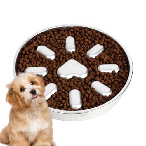 Geonoy Hunde Slow Feeder | Hundenapf Slow Feed Puzzle - Edelstahl Haustierbedarf rutschfest für große mittelgroße Welpen Fütterung Anreicherung Blähungen stoppen Langeweile Gesundes Essen Geonoy Hunde Slow Feeder | Hundenapf Slow Feed Puzzle - Edelstahl Haustierbedarf rutschfest für große mittelgroße Welpen Fütterung Anreicherung Blähungen stoppen Langeweile Gesundes Essen von Geonoy