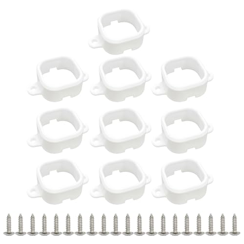 Geonoy LED-Lichthalterung | Wandleuchtenhalterung mit 20 Schrauben | wasserdichte Befestigungsklemme für den Außenbereich, Gehweg, Weg, Terrasse, , Wanddeck, Auffahrt, Garten von Geonoy