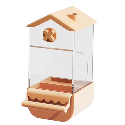 Geonoy Vogelfutterspender Automatisch - Vogelfutterbehälter - Sittichfutterspender Spritzwassergeschützt, Nymphensittich-Futterbehälter für Aras von Geonoy