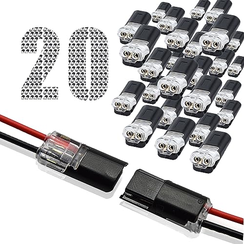 Double-wire Plug-in Connector with Locking Buckle, Double-wire Push-in Connector with Locking Buckle, Double Wire Plug In Connector, Double Wire Push Connector - No Wire Stripping Cutting (20PCS) von Georcep