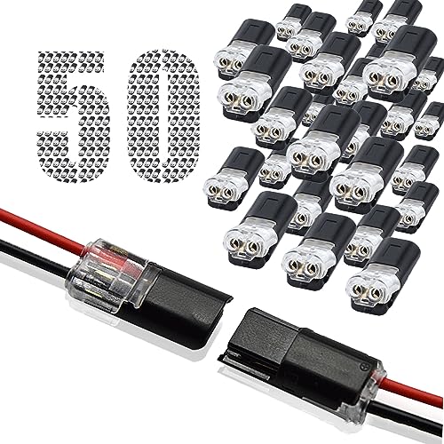 Double-wire Plug-in Connector with Locking Buckle, Double-wire Push-in Connector with Locking Buckle, Double Wire Plug In Connector, Double Wire Push Connector - No Wire Stripping Cutting (50PCS) von Georcep