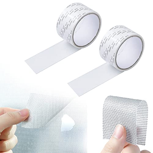 Georcep 2PCS Window Screen Repair Kit Sticky Fine Screen Mesh Patch Repair Kit, Screen Repair Kit, Screen Tape Mesh Repair - for Windows or Doors (C-White) von Georcep