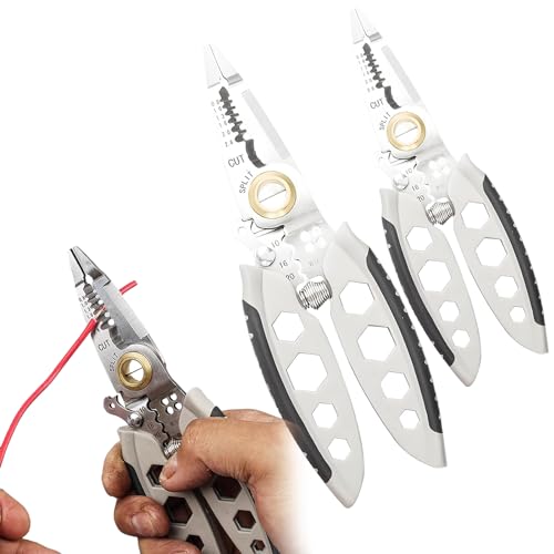 New Upgrade Multi-Purpose Professional Wire Stripping Tool - 8 In 1 Wire Stripper Tool, 7-Inch Multipurpose Wire Stripper - Professional Tool Gift (2PCS) von Georcep