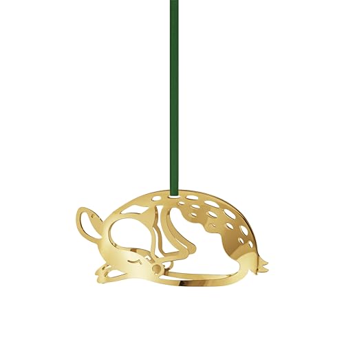 Georg Jensen 2023 Hirsch Geformt Weihnachtsornament aus Gold Messing - Feiertag Saisonal Hängende Dekoration mit Eleganten Design von Georg Jensen