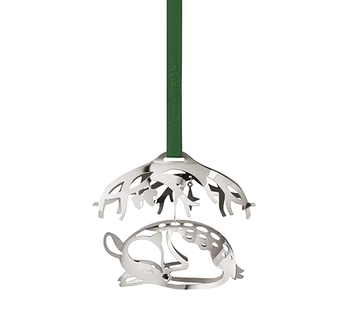 Georg Jensen 2023 Schlafender Hirsch Weihnachtsmobile mit Zwei Bändern - Feiertag Saisonal Hängende Dekoration - Entworfen von Sanne Lund Traberg von Georg Jensen